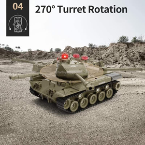 ماشین کنترلی شارژی تانک مقیاس MZ Military Battle Tank Toy 1:30_اسباب بازی